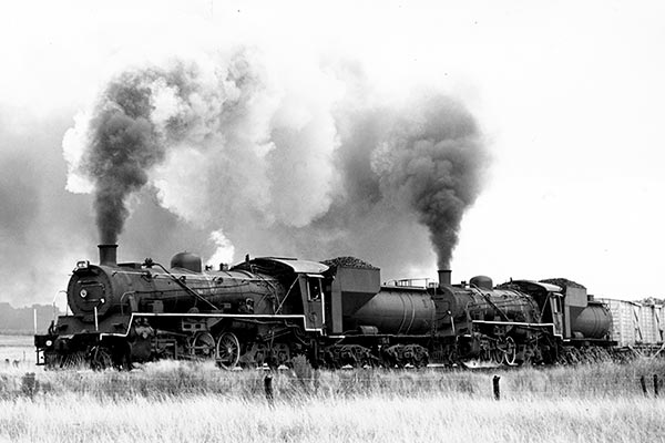 South African Railways class 24 2-8-4's on the Breyten - Lothair branch