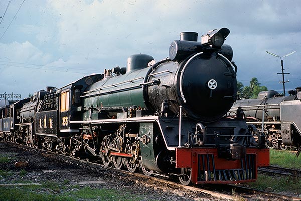 State Railway of Thailand metre gauge 2-8-2 355 at Thung Song