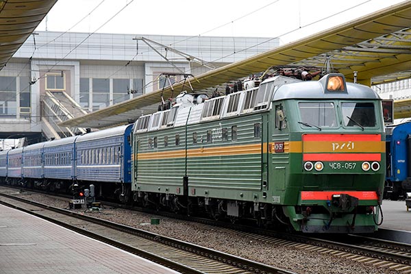 Russian Railways ChS8 057 at Minsk (Belarus)