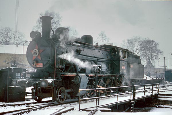 Czechoslovakian Railways 2-8-0 434.2315 at Rumburk loco depot