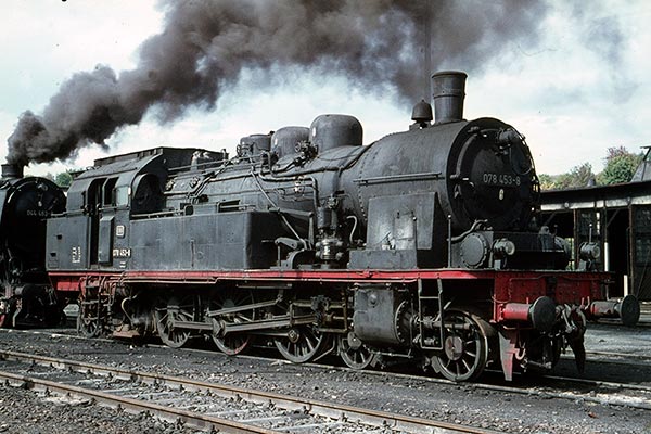 DB class 78 (Prussian T18) 4-6-4T 078 453 at Rottweil depot