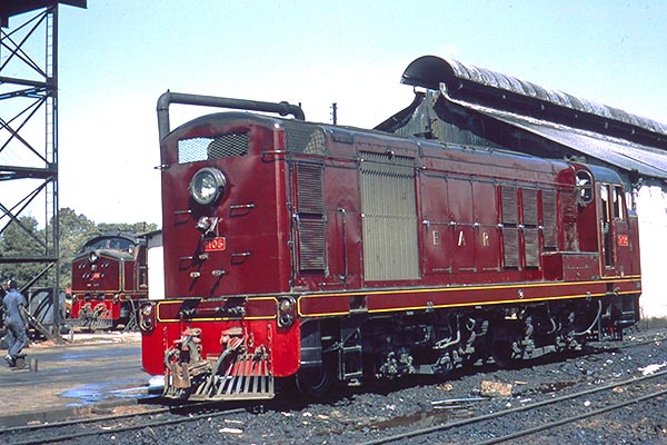 East African Railways 1-Bo-Bo-1 class 91 9106 at Eldoret
