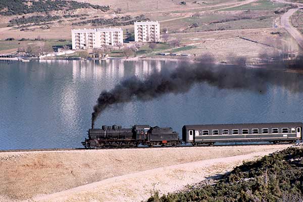 Turkish Railways (TCDD) 55001 class 0-8-0 at Egirdir in 1985