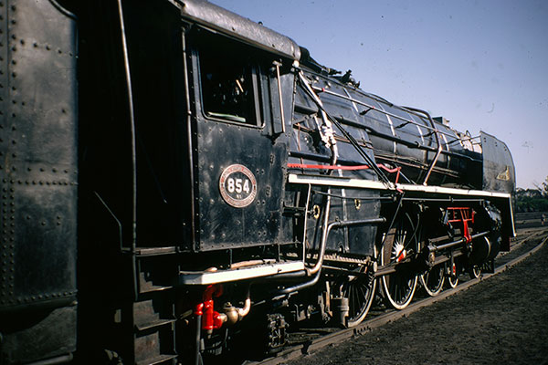 South African Railways class 16E 4-6-2 854 at Bloemfontein