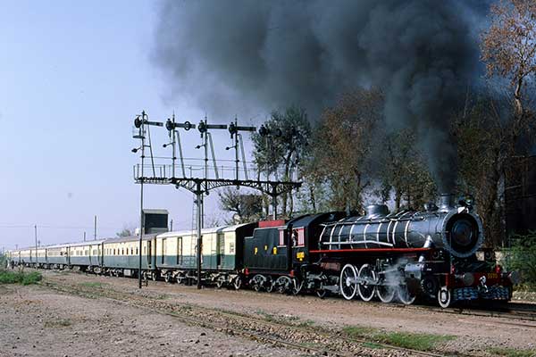 Pakistan Railways CWD class 2-8-2 no.5590 at Shorkot in 1988