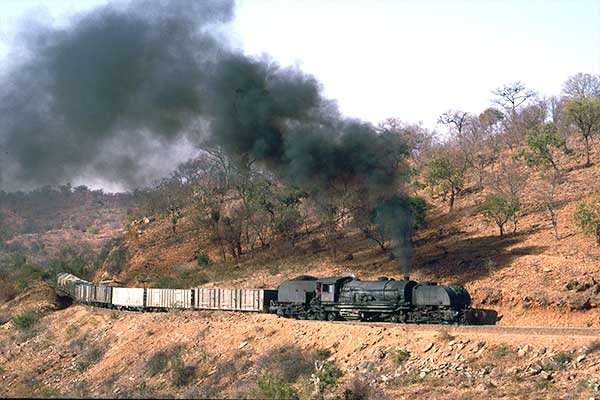 National Railways of Zimbabwe 16th class 2-8-2 Garratt 609 near Mballaballa