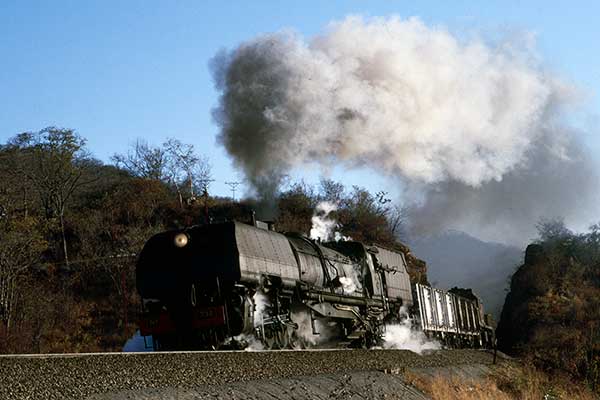 National Railways of Zimbabwe 20th class 4-8-2 Garratt near Lukosi