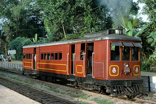 Sri Lankan Railways class V2 2-foot 6-inch gauge Sentinel railcar 331 at Narahenpita
