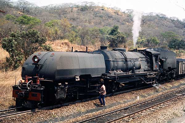 Zambian Railways 20A class 4-8-2 Garratt 735 near Ndola