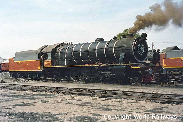Southern Railways (India) broad gauge XE/1 2-8-2 22560 at Erode