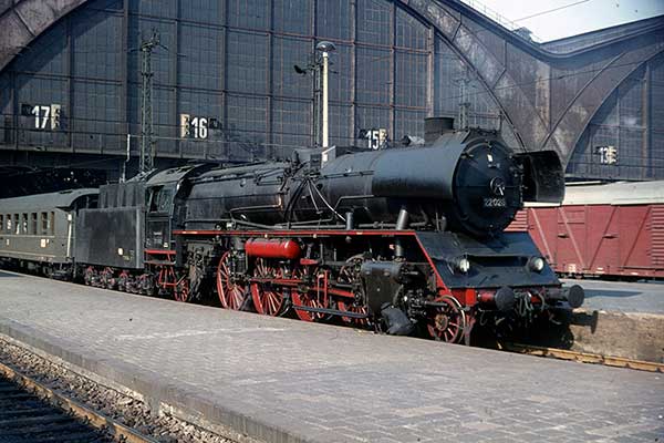 Deutsche Reichsbahn (DR) 2-8-2 22.028 at Leipzig Hauptbahnhof