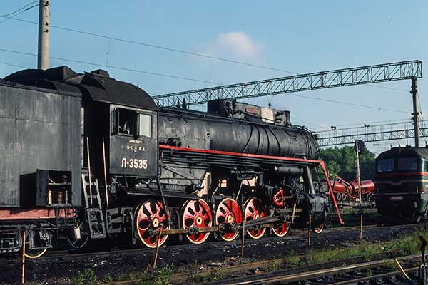 Ukranian Railways L class 2-10-0 3535 at Shepetivka
