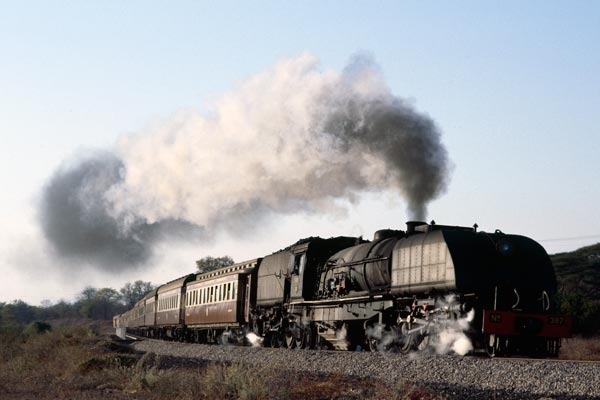 Steam locos near Wankie & Thomson Junction
