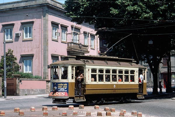 Antique trams in Porto