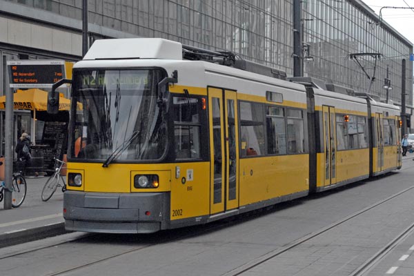 Trams in Alexanderplatz, Berlin