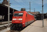 Afternoon trains at Basel Bad station