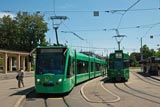 Trams in the city of Basel