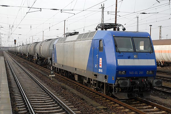 Trains at Angermunde in winter