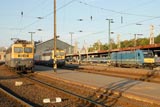 Sunny morning trains at Budapest Nyugati