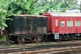 Trains at Galle station and depot