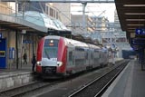 Morning rush hour trains at Luxembourg
