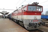 Trains at Trebisov station