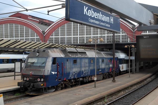 Trains at Copenhagen Central station
