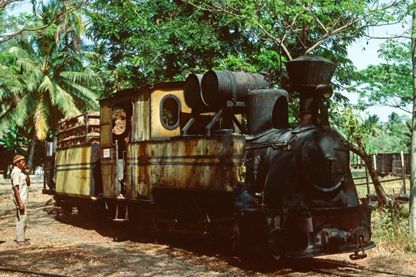 Steam locos at Ketanggungan Barat Sugar Mill, Java 
