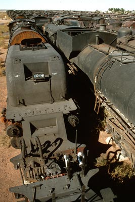 Steam locos in storage at De Aar
