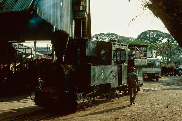 Steam locos at Sumberharjo Sugar Mill, Java 
